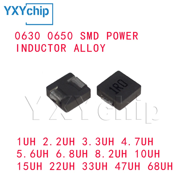 10PCS 0630 0650 SMD POWER INDUCTOR ALLOY 7X7 1UH 2.2UH 3.3UH 4.7UH 5.6UH 6.8UH 8.2UH 10UH 15UH 22UH 33UH 47UH 68UH HIGH CURRENT