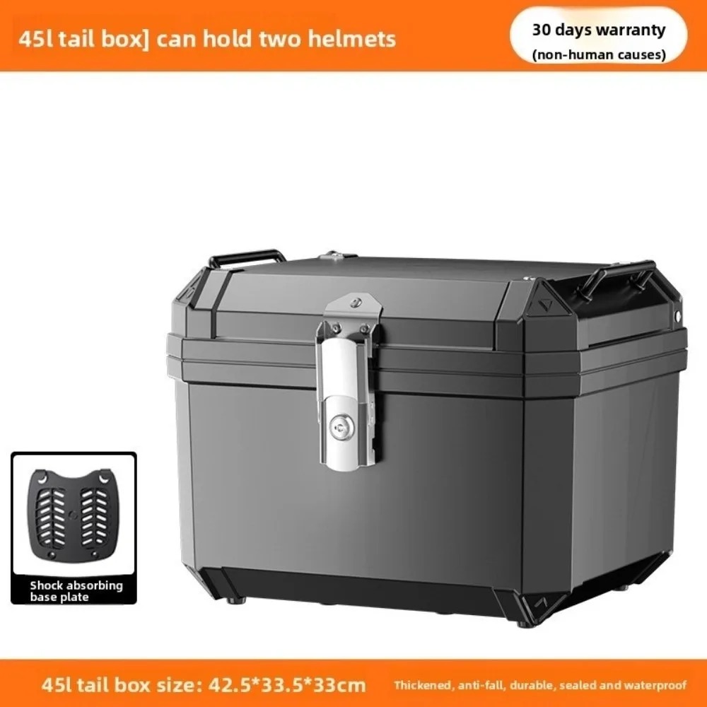 

Extra Large Motorcycle Trunk Thickened Waterproof Storage Box 45L Capacity Anti Drop Electric Vehicle Motorcycle Use