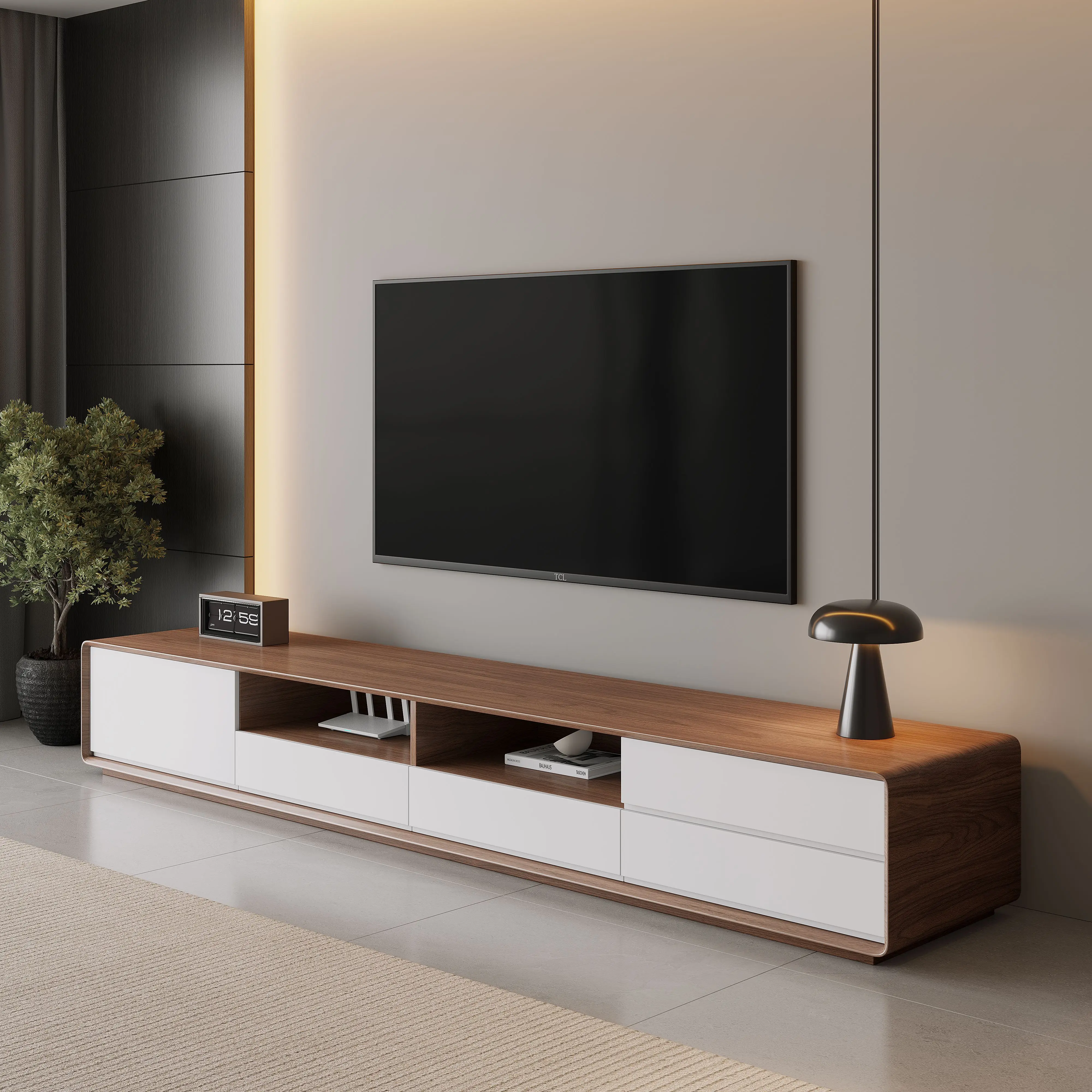 

Nordic Simple TV Stands Large Small Apartment Size Walnut Color TV Stands Modern Living Room Floor Furniture Taquilla JTT