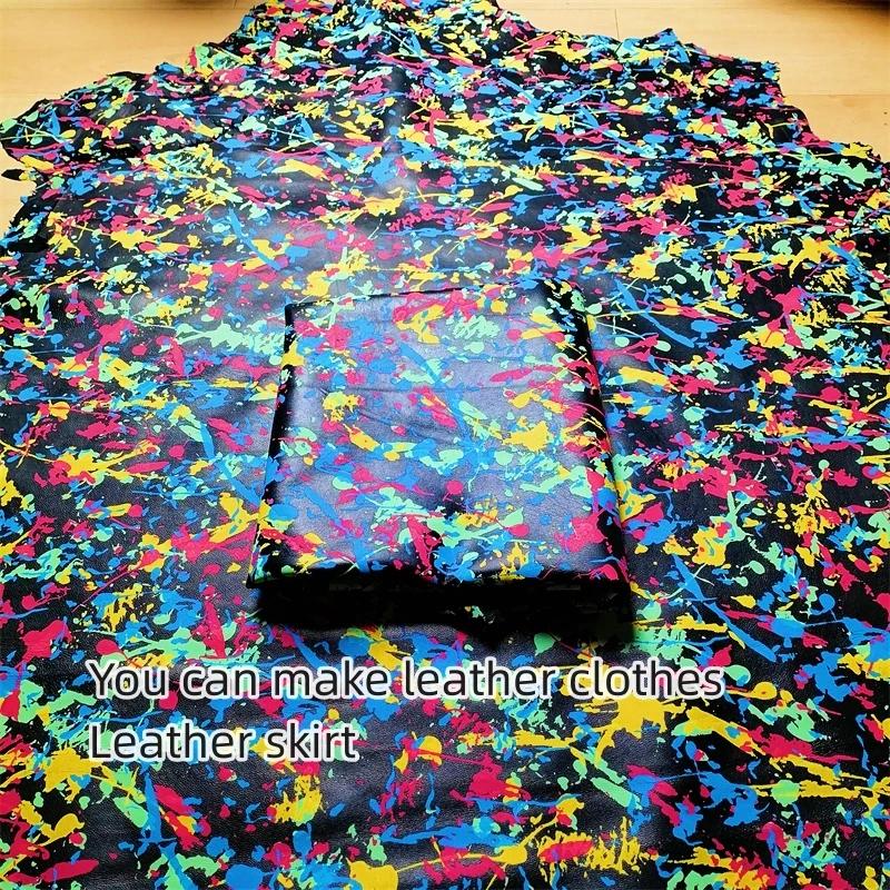 Piel de oveja color 0,6/0,7 mm. Primera capa de cuero. Tela de cuero real. DIY hecho a mano para falda de cuero. Cuero. Piel de oveja entera