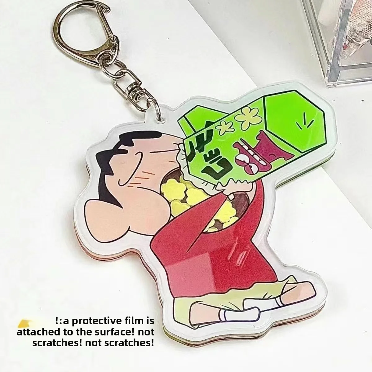 New Crayon Shin chan Anime Figures Cartoon Keychain Cute Acrylic Schoolbag Bag Decoration Pendant Gift for Boys Girls Children