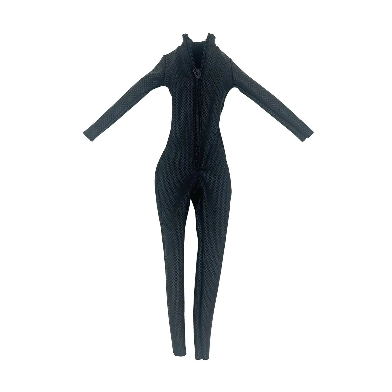 PU Leather Jumpsuit for 1/6 Scale Female Doll Clothes 12 Inch Action Figure Model Body Accessory