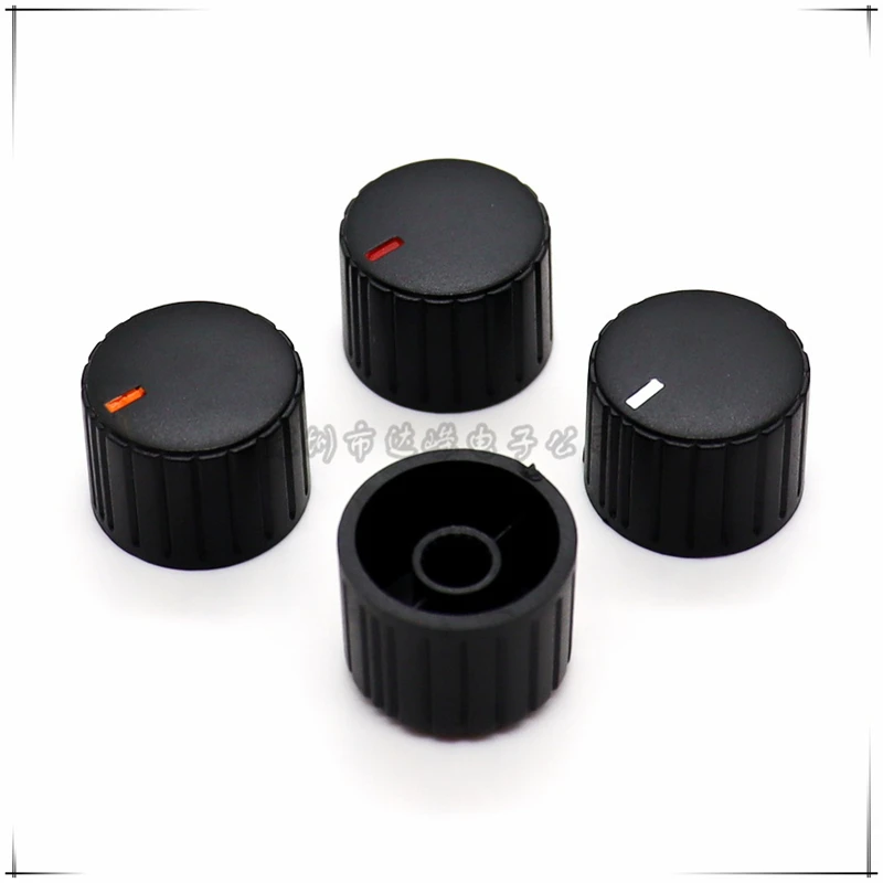 10PCS Plastic stripe Knob Cap diameter 20MM height 15MM Potentiometer Encoder Knob cap  Flower Shaped Inner Hole 6mm