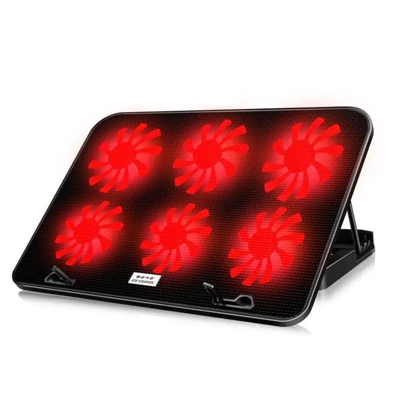 R53C 11-18 Inch Portable Laptop Cooler Notebook Cooling Base USB Powered with 6 Quiet for Most Notebooks