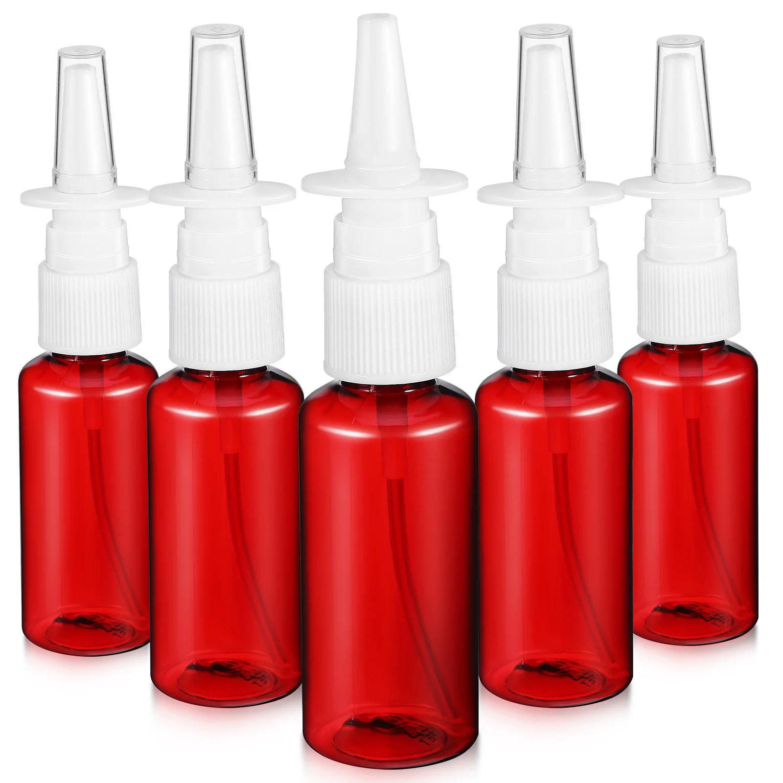 5 pçs garrafas de spray nasal vazio plástico névoa fina spray garrafa compacto 30ml uso viagem recarregável pulverizador nasal garrafa