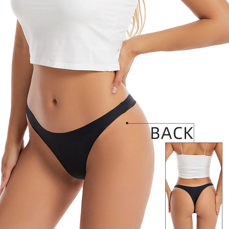 European and American summer sports one-piece ice silk seamless thong women's underwear tback erotic underwear female sexy