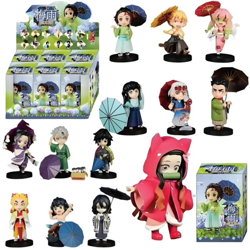 

2026 New Bandai Blind Box Figure Plum Rain Series Kochou Shinobu Tomioka Giyuu Kanroji Mitsuri Mystery Box Figure Toy Gift