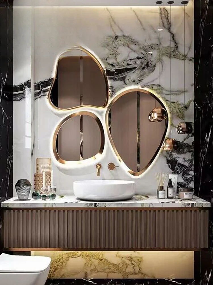 Villa Hotel Modern Luxury Style Bathroom, Wash Hands, Face, Wash Basin, Basin, Bathroom Cabinet Combination Set Customization