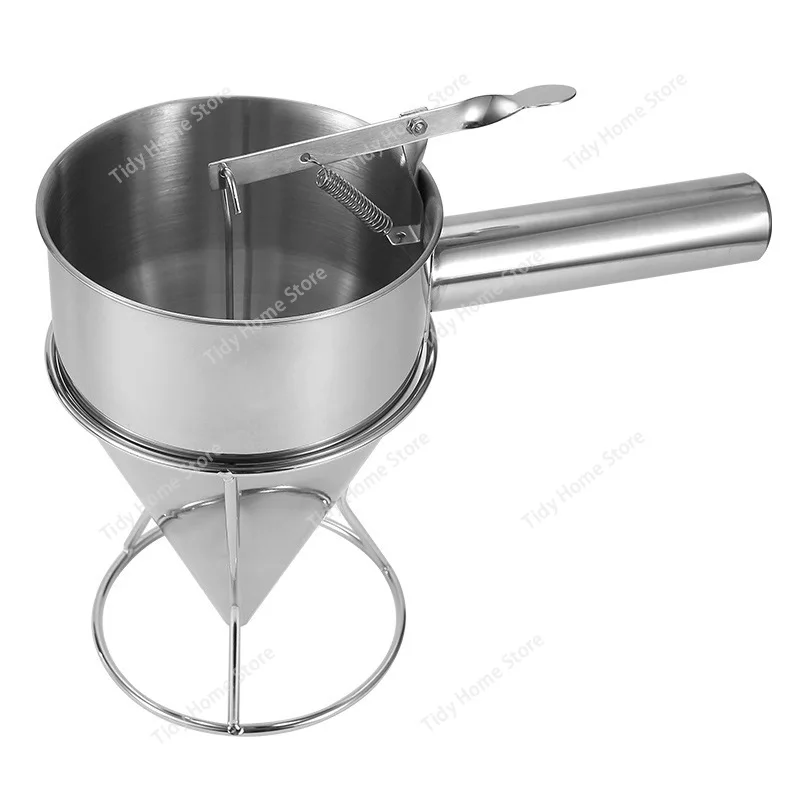 

Cone-shaped Stainless Steel Funnel Dispenser Dough Pancake Dispenser Octopus Fish Ball Home Kitchen Baking Tools