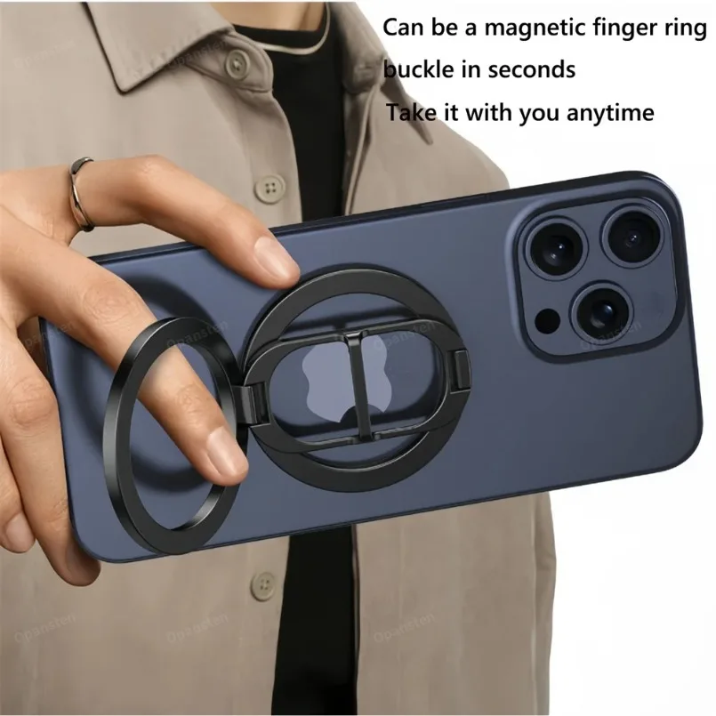 جديد على الوجهين حامل هاتف مغناطيسي حلقة حامل مسنده قبضة المغناطيس ل Magsafe آيفون 16 15 14 13 12 برو ماكس حامل سيارة الصالة الرياضية