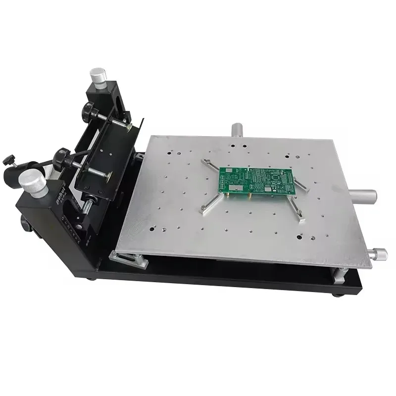 

【Best-selling】PUHUI PCB printing manual printing table, desktop solder paste printing machine, SMT steel mesh desktop red glue s