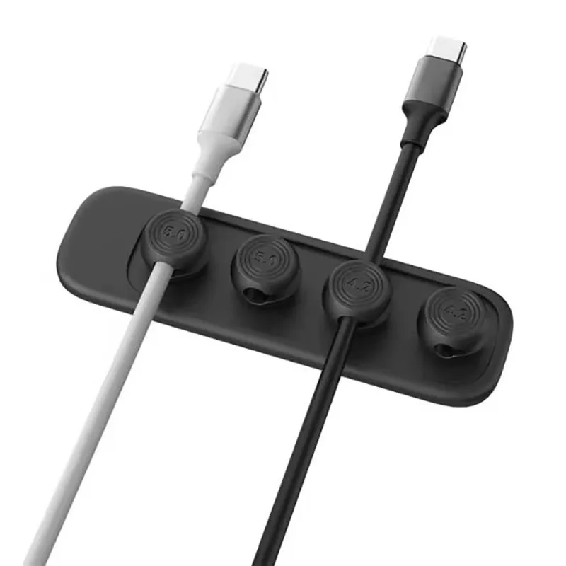 Desktop Storage Cable Winder Data Cables Hub Car Console Cables Fixer Magnetic Absorption Cable Organizer