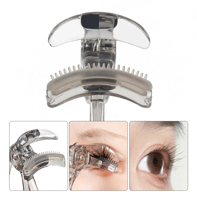 1pProfessional Wide-angle Eyelash Curler Frameless Curling Comb Tooth Lash Curler with Refill Pad Long-lasting Shaping Lash2026