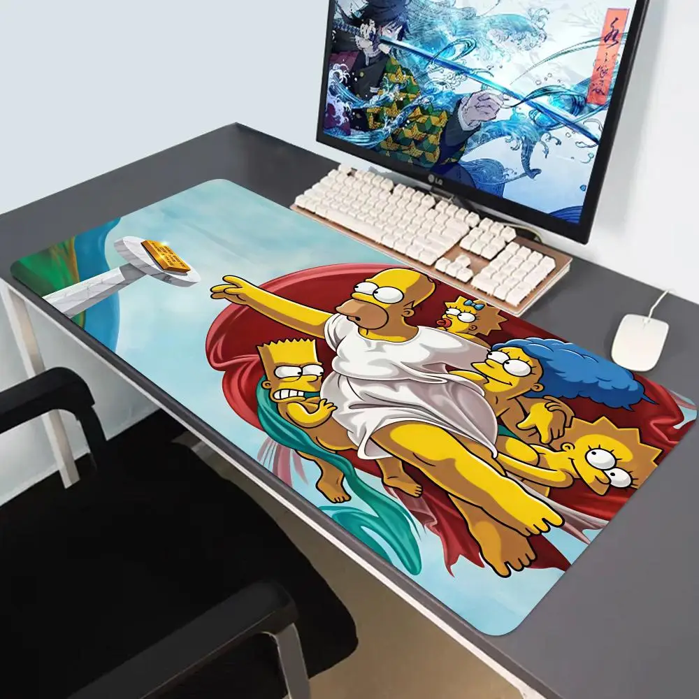 The S-simpsons Cartoon Mouse Pad For Office Gaming And Keyboards Non-Slip Large Waterproof