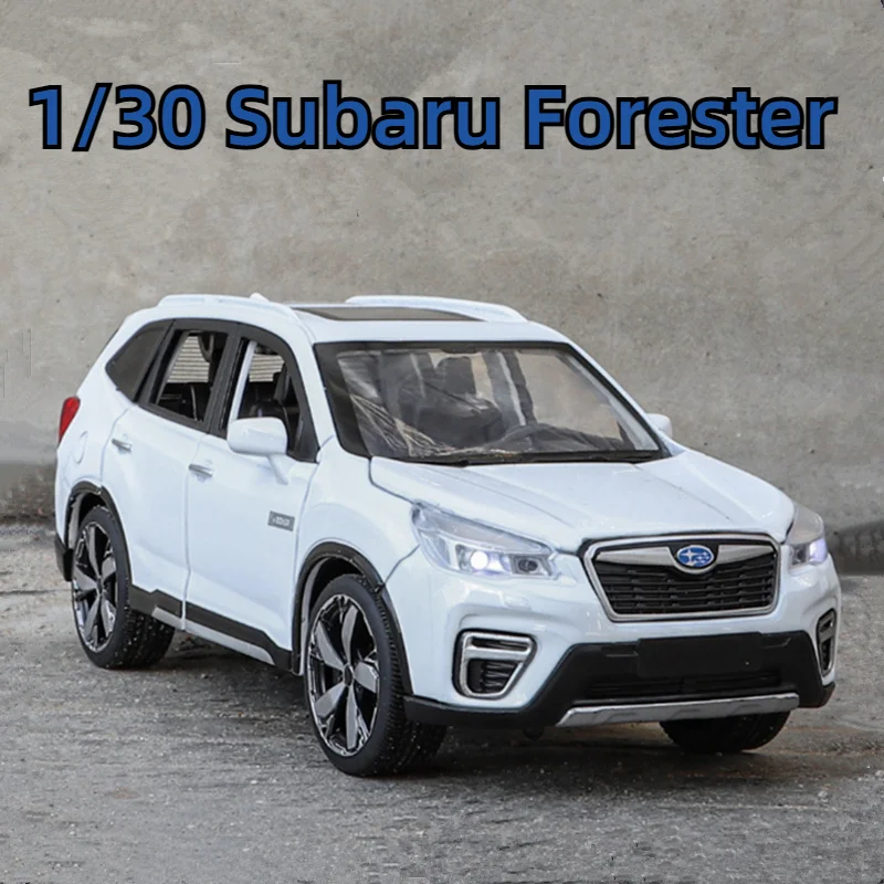 

Модель автомобиля Subaru Forester SUV из сплава, модель литая металлическая игрушка, модель внедорожника, модель автомобиля, имитация звука и фото, детские игрушки, подарок, 1/30