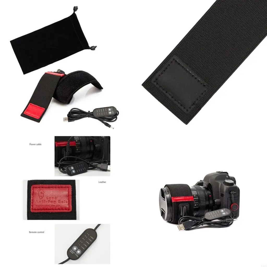 

Регулируемые нагревательные полоски для объектива камеры USB-ремни для защиты от запотевания объектива для предотвращения X3UC