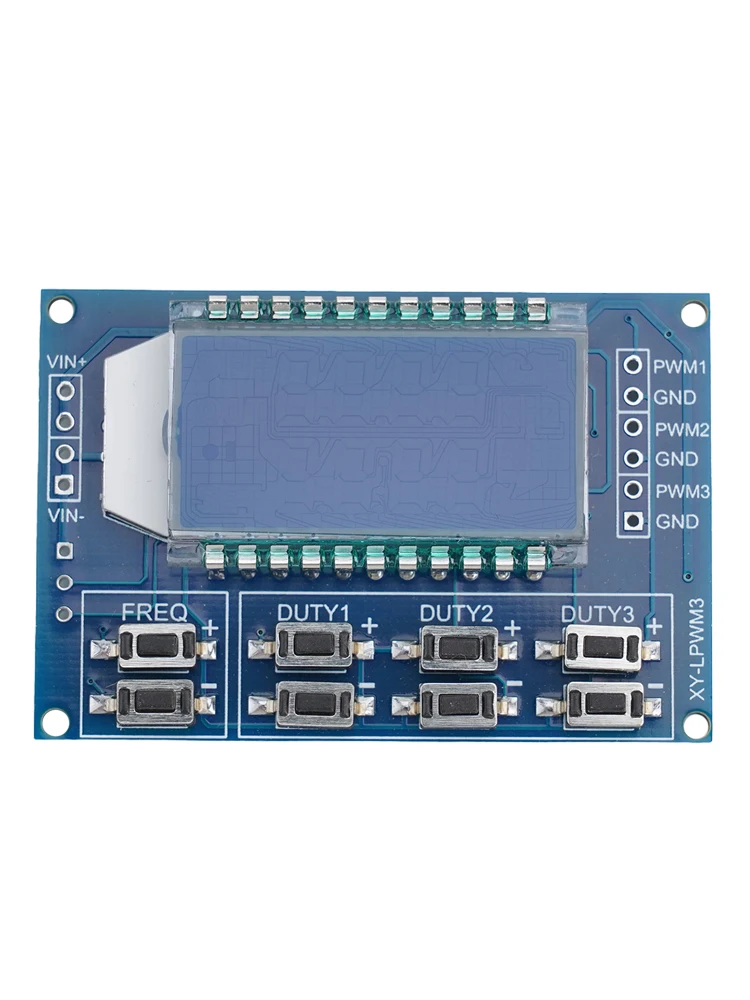 Signal Generator Adjustable LCD 3-way for pwm Module LCD Display Signal Generator Wave XY-LPWM3 3 Channels for pwm Output for