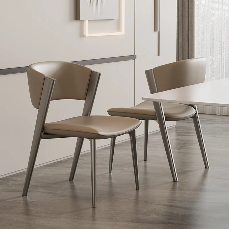 

Makeup Comfortable Dining Chairs Nordic Luxury Living Room Bedroom Single Dining Chairs Design Metal Lazy Unique Furniture