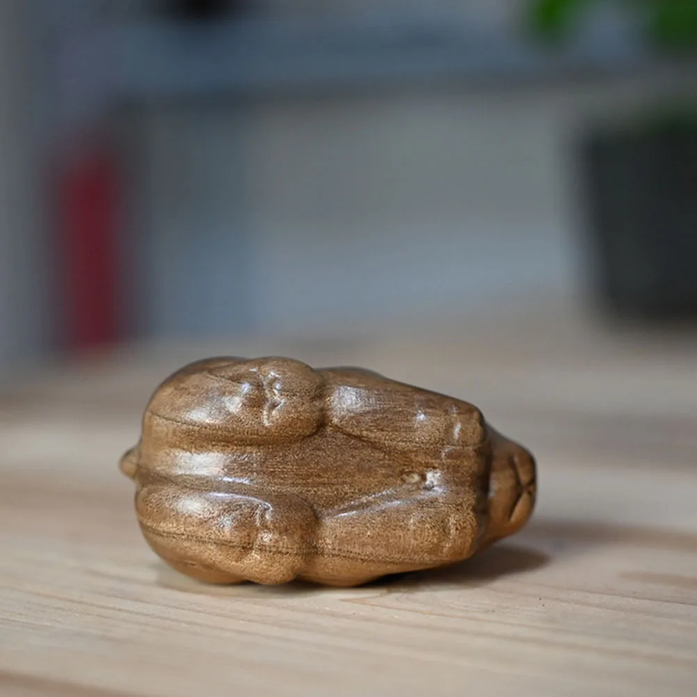 

Wooden Carved Bunny Desktop Decor Lovely Wood Craft Ornament Small Creative Bunny Design Home Decoration Wooden Adorn