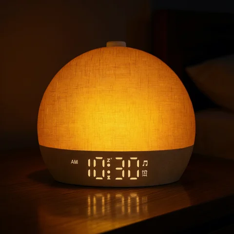 Wake Up Light Sunrise Alarm Clock Timer 30 White Noise Sound Machine Dimmable RGB Night Lights Sleep Aid Snooze Ideal for Gift