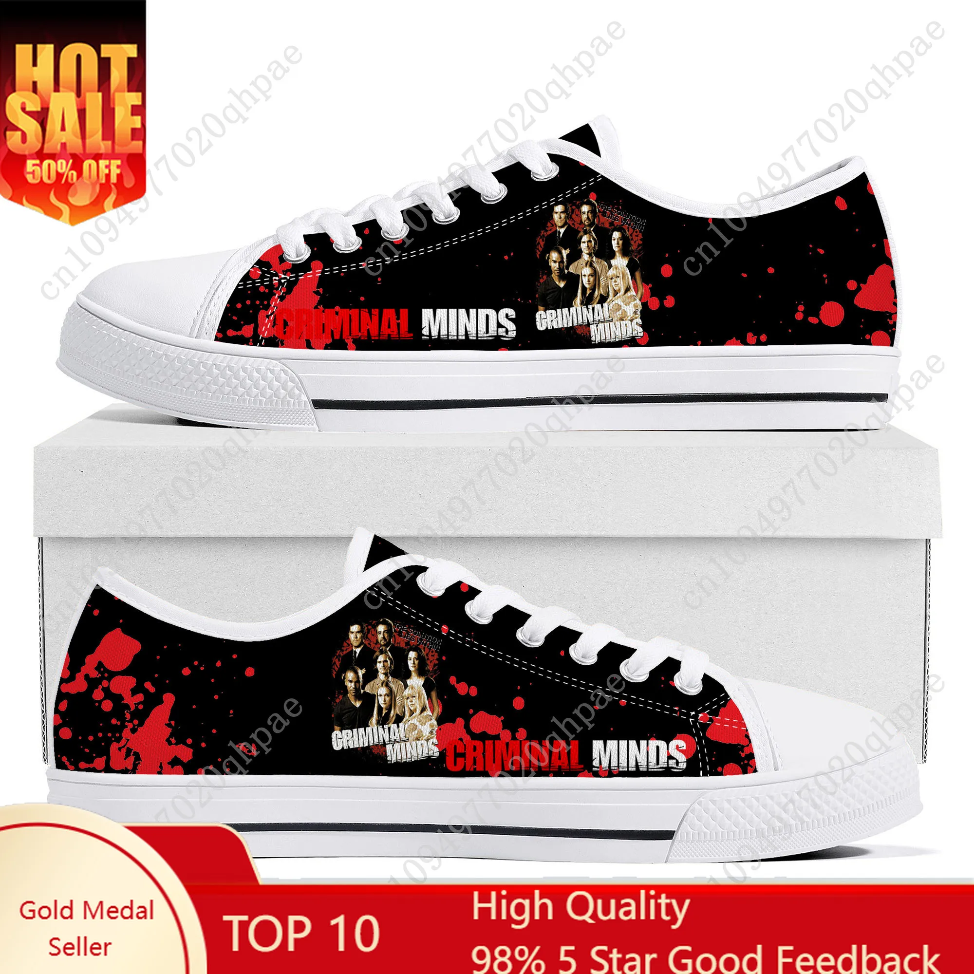 

Criminal Minds Low Top Sneakers Mens Womens Teenager High Quality Canvas Sneaker 3D Print Casual Couple Shoes Personalized Shoe