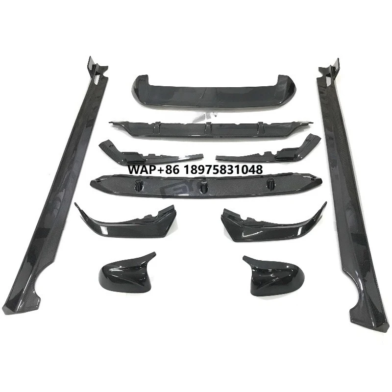 

New High Quality Carbon Fiber Body Kit Spoiler Front Lip Diffuser Side Skirts Side Mirror