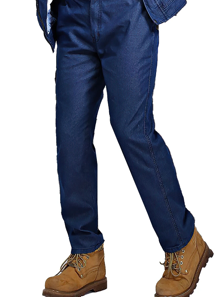 Jeans dritti pantaloni Cargo uomo cotone abbigliamento da lavoro tattiche all'aperto pantaloni lunghi in Denim durevole Casual 2023 nuovo