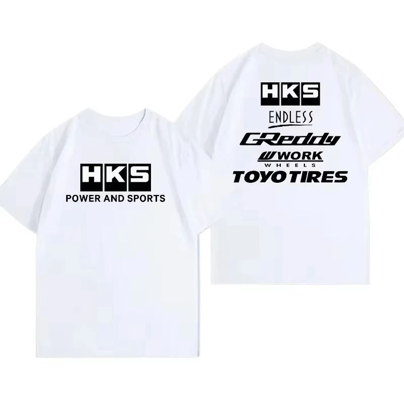 2026 Japan JDM Modified Car HKS ENDLESS Work Pure Tshirt Men Women Short Sleeve Big Size Crewneck Top Man Tees Unisex