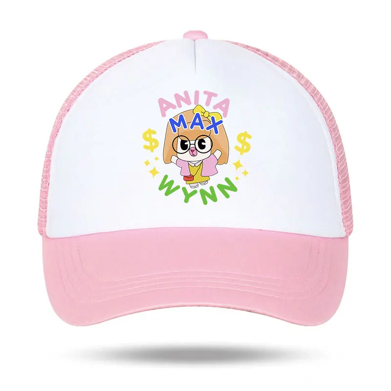 Anita Max Wynn chapéu camionista espuma para meninos e meninas, boné snapback de malha bonito na moda, sol diário, praia, pescador, fêmea, ego, verão