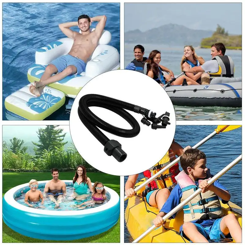 SUPs Air Pump Hose Nozzles Kit For Stand Up Paddle Board High Pressure Pump 10cm Soft Inflation Tube With 6 Nozzles