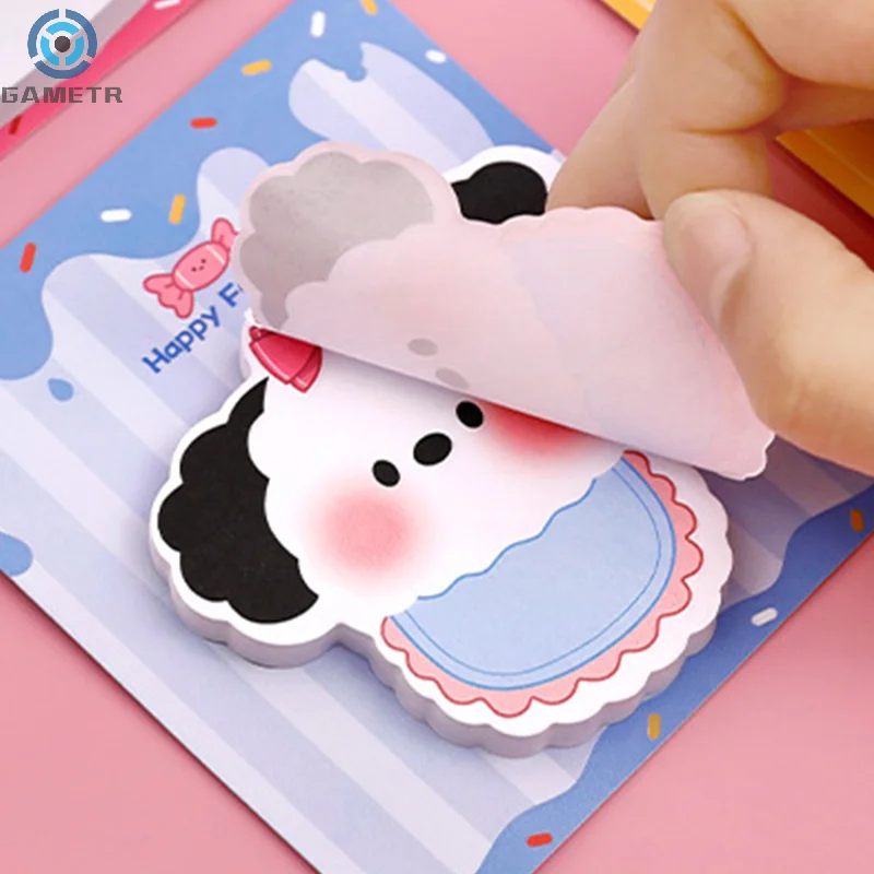 30 fogli Kawaii Animal Sticky Notes Dog Memo pad To Do List Planner Sticker blocco note cancelleria per studenti forniture per ufficio scolastico