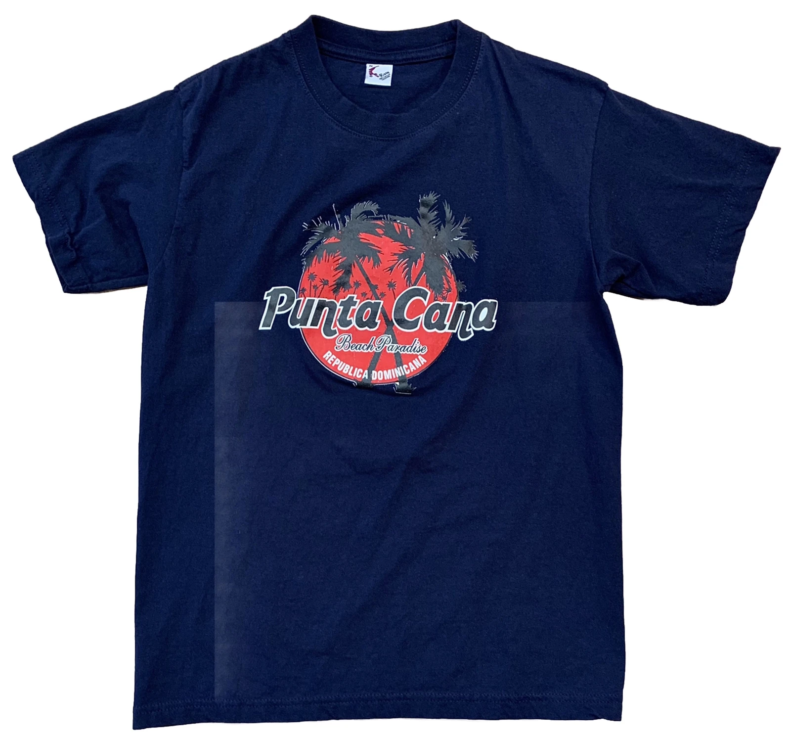 Camiseta Punta Cana Beach Paradise República Dominicana Talla Mediana Azul Marino