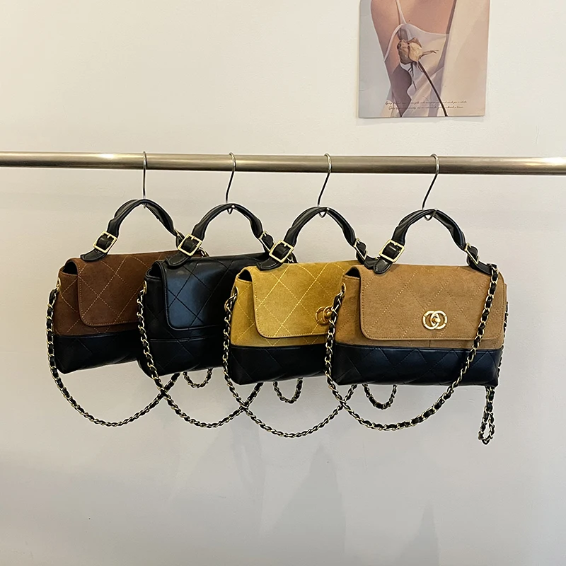 

​ ​ Сумка-хобо с цветными блоками в корейском стиле 2025 года, просторная трансформируемая сумка через плечо для женщин, универсальный день