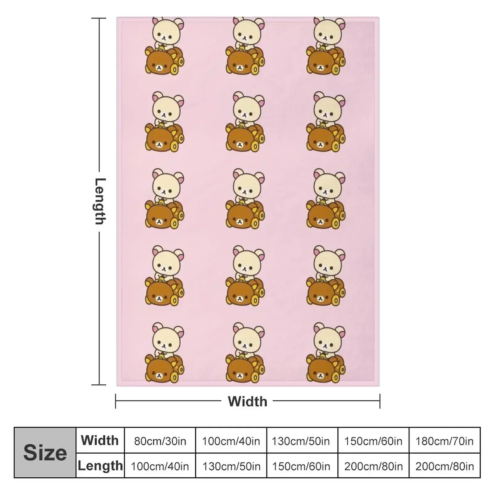 korilakkuma driving a Rilakkuma car Throw Blanket Luxury St christmas decoration Soft Beds Luxury Thicken Blankets