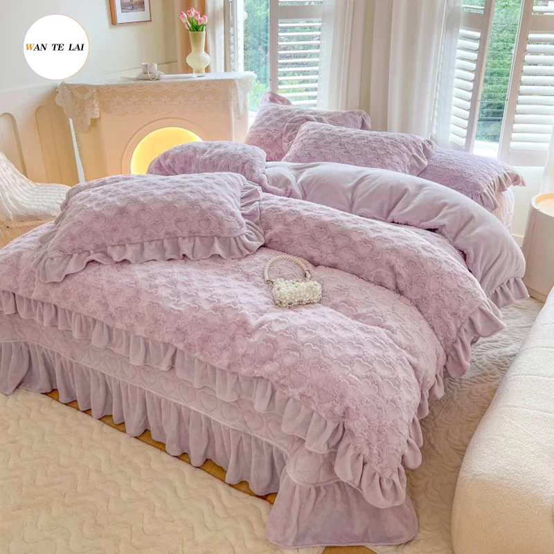 

Warmth Duvet Cover Dual Use Blanket Artificial Cashmere Warm Winter Blanket Soft Cozy Fleece Quilt Cover Plush Blankets for Beds