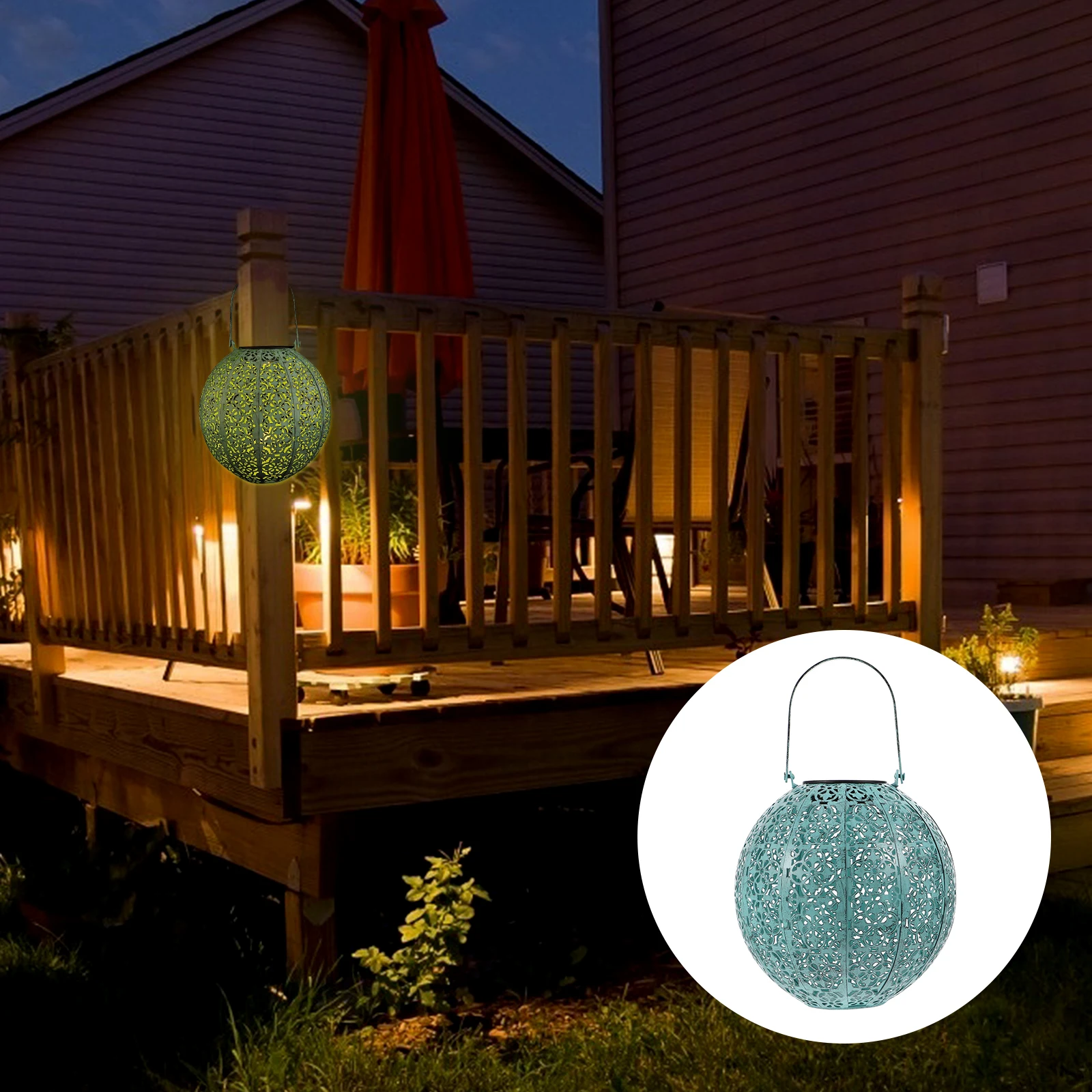

1pc Powered Iron Yard Decorative Lamp Lamp Led Solar Light Solar Garden Garden Lantern Light Yard Outdoor Lights Lantern