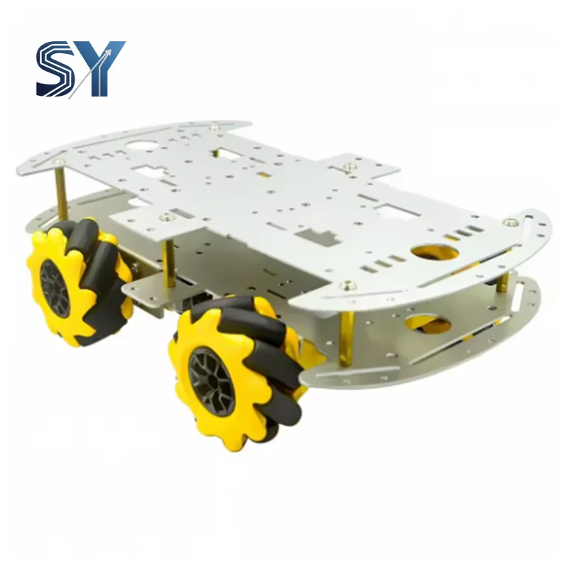 Picture 3: Mecanum Wheel Robot Kit - 4WD Omnidirectional Chassis with TT Motors for Arduino/Raspberry Pi DIY