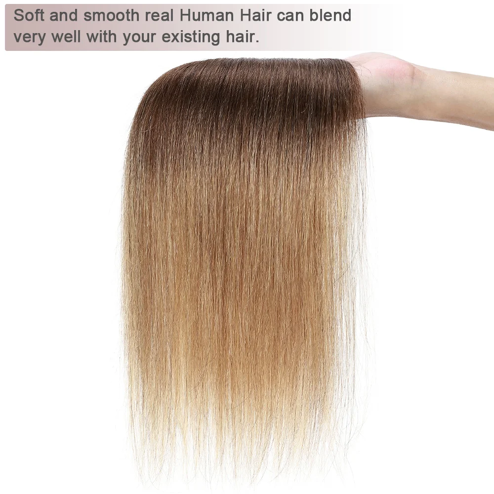 Sego 7x13cm Seiden basis Haar deckel für Frauen 100% Echthaar teile Perücken gerade Clips in Haar teilen hinzufügen Deckung volumen – Detail 5