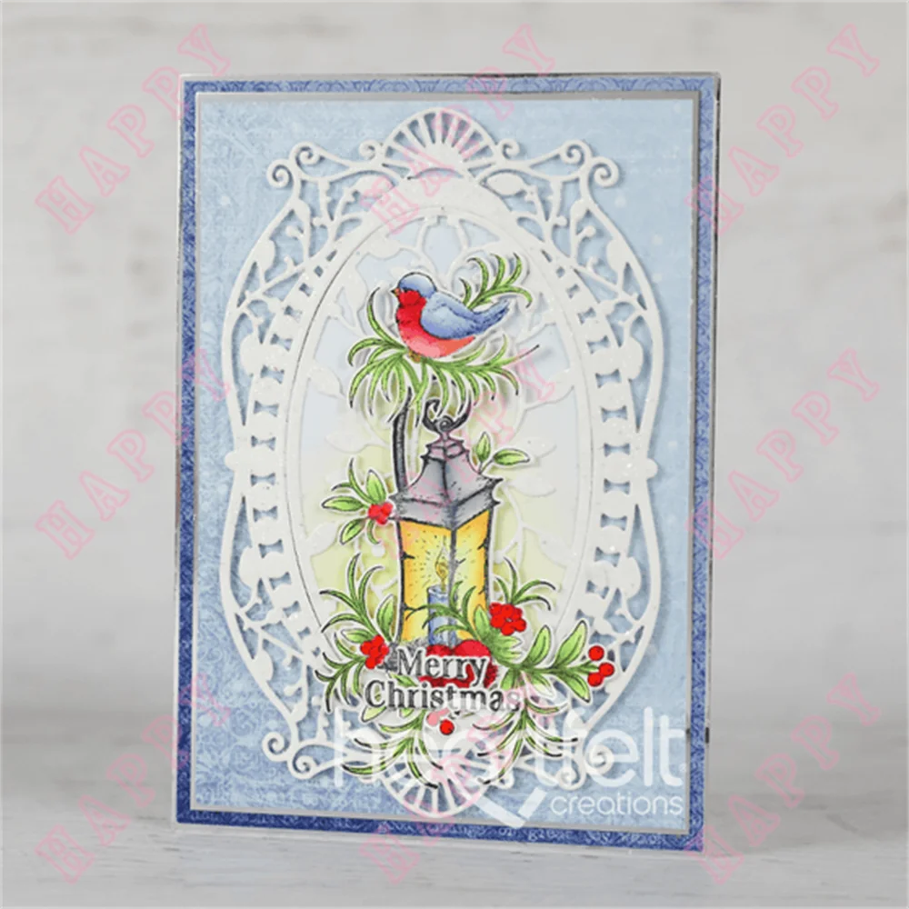 New Merry Christmas Lantern Berry Spray Metal Cutting Dies And Stamps Scrapbook Diary Decoration Paper Craft Embossing Template