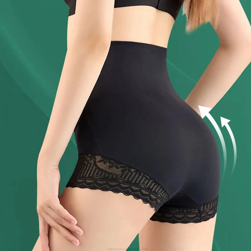 Summer Ice Silk Slimming Panties for Women Postpartum High Waist Shaping Panties Tummy Control Hip Lift Panty Body Shaper Pants