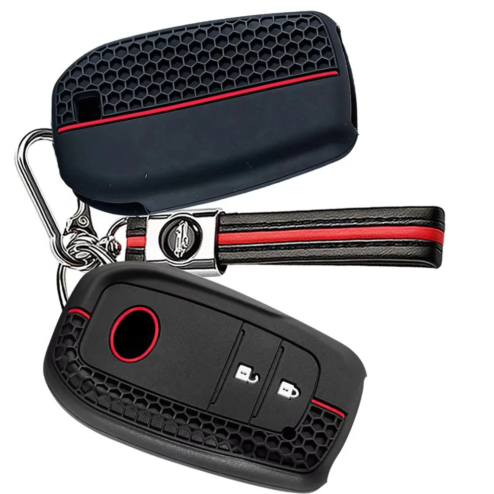 2026 Silicone Auto Remote Car Key Case Cover For Toyota CHR Hilux Fortuner Land Cruiser 200 Camry Corolla Crown RAV4 Highland