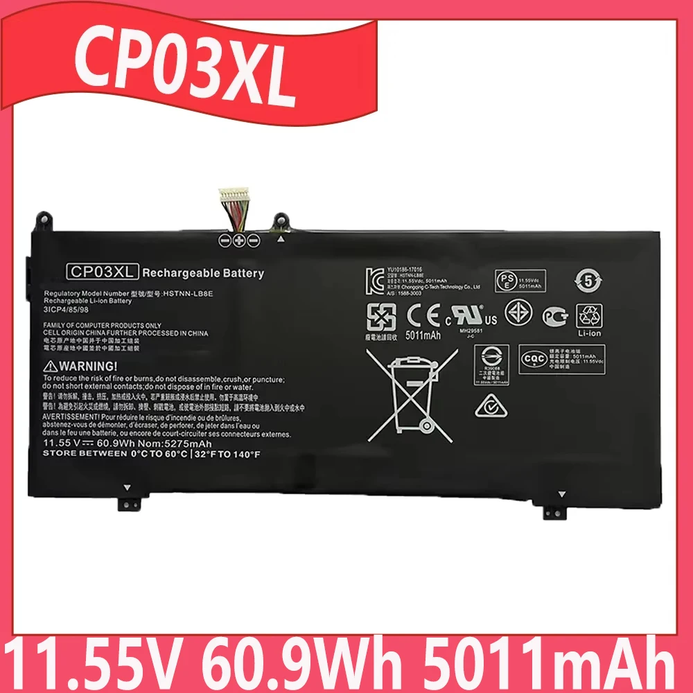 

CP03XL HSTNN-LB8E 11.55V 60.9Wh 5011mAh Original Laptop Battery For HP TPN-Q195 TPN-Q199 929066-421 929072-855