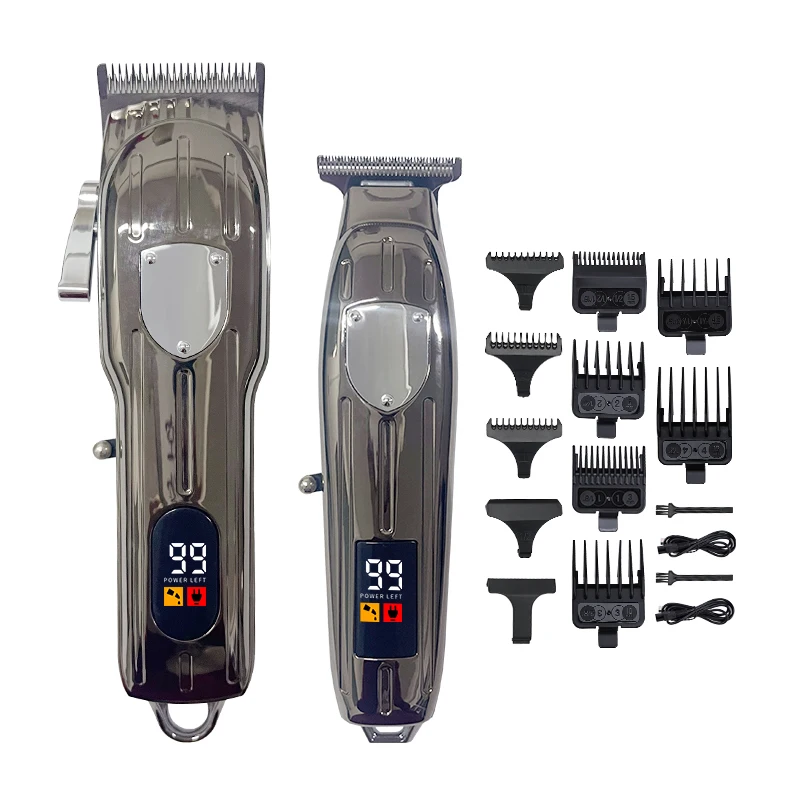 

Professional Cordless Barber Clippers for Cutting Kit (Rechargeable USB Adjustable Beard & Haircut Kit) for Men DIY Home Salon