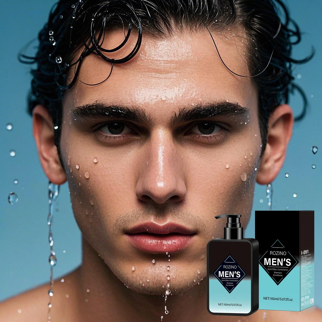 

Men 4-in-1 Daily Shampoo + Conditioner Charcoal & Ginger To Cleanse Nourish Strengthen Hair, Anti-Dandruff, Itchy Dry Scalp Care