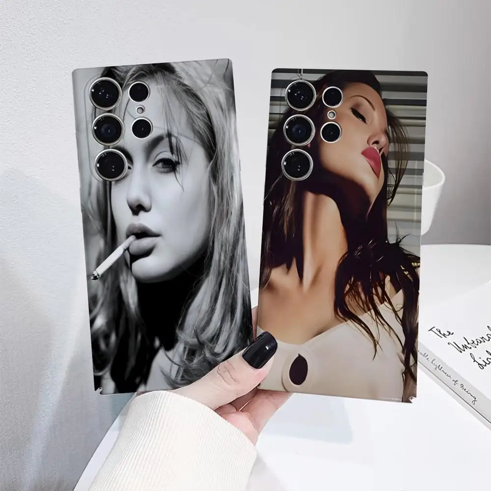 

A-AngelinaS Jolie Vintage Phone Case for Samsung S25 Film Shell GalaxyS24Ultra 23plus S22 21 A56 36 26 16 Luxury Cover