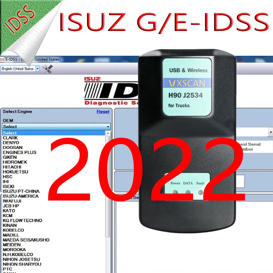 

2022 for Isuzu IDSS G-IDSS E-IDSS Commercial Vehicles Excavator Truck Diagnostic Scanner Tool