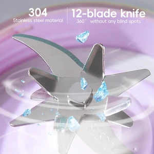 ステンレススチール電動ブレンダー700mlジュースメーカーブレンダー12葉の強いBPAフリースムージー/アイスフルーツ/ナッツブレンダーボトル 8ベストセールスアイスブレーカー-8