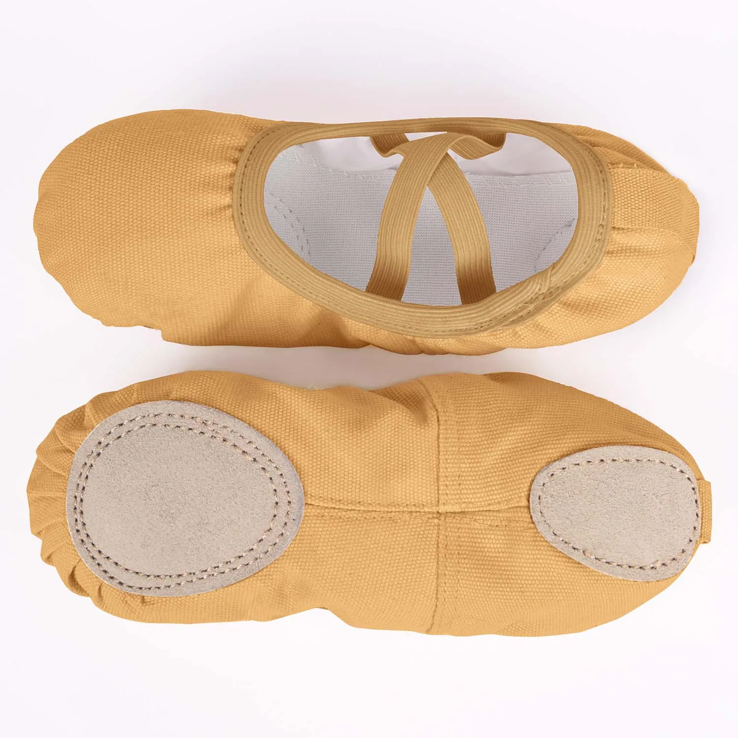 Chaussures de Ballet en toile pour filles, chaussures plates légères et ventilées à semelle fendue, élastiques du cou-de-pied croisé, chaussures de gymnastique