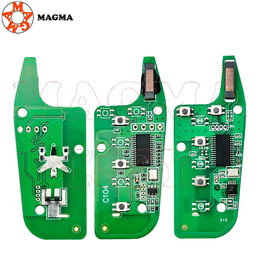 MAGMA 3/4 أزرار FCC ID: N5F-A08TAA 315MHz ID49 رقاقة الوجه مفتاح بعيد دخول بدون مفتاح فوب Hitag Pro لفورد فيوجن 2013-2015 HU101 #2