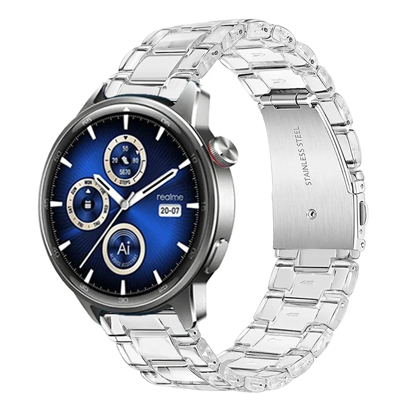 سوار من الراتنج الشفاف لساعة Realme S2 حزام الساعات لساعة Realme 3 Pro حزام Cooreas لساعة Realme 2 Pro/S Pro معصمه